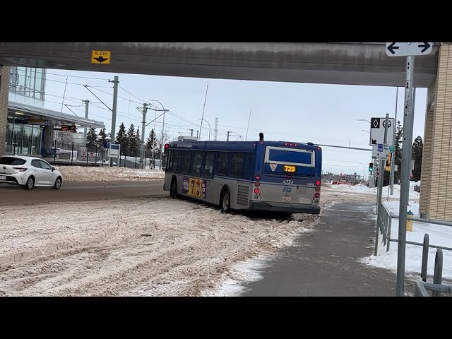 Edmonton Transit Service #4524 - Breaking Free From The Snow
