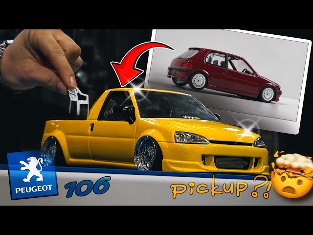 Diecast Peugeot 106 to Stance Pickup Conversion! 🚀 #Euro