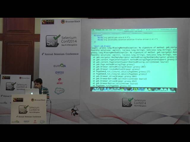 Better Selenium Tests with Geb by Naresha K @ Selenium Conf 14