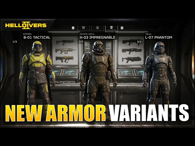 First Look At Helldivers 2 New Warbond Armor Variant Update