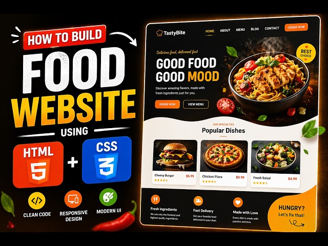 Food website using html and css