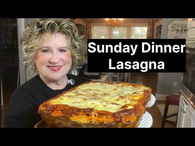 The Sunday Dinner Everyone Craves! Cheesy Lasagne & Ice Cream Cake!