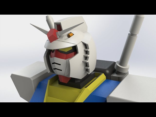 Solidworks: robot GUNDAM - helmet