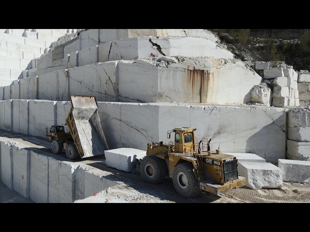 Epic Drone Footage: Inside Europe’s Largest White Marble Quarry