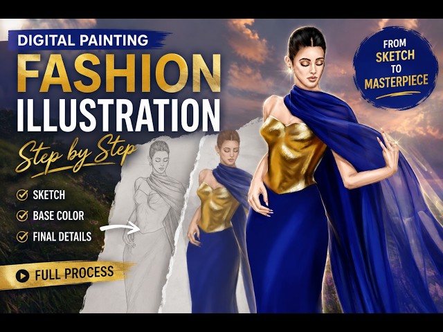 Hailey Bieber Met Gala 2026 | Fashion Illustration Drawing Process in Procreate ✨