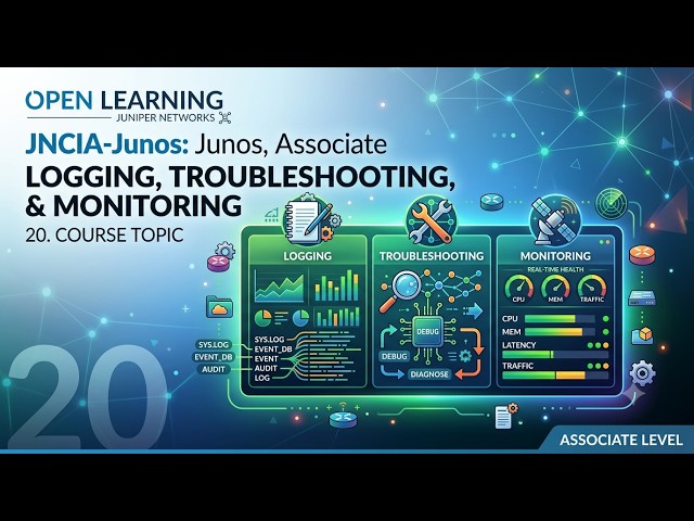 Open Learning- Junos, Associate (JNCIA-Junos)- 20. Logging, Troubleshooting, and Monitoring