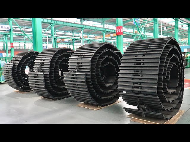 Impressive track assembly production! Huge mass production factory