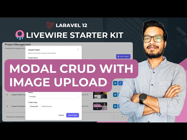 Build Projects CRUD with Laravel 12 Livewire Starter Kit — Image Upload & Pagination