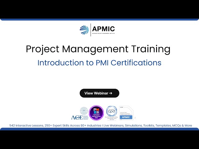 Introduction to PMI Certifications and Exam Alignment | Advanced Project Management Certification