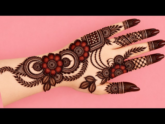 New stylish full hand mehndi design 2026 | easy back hand mehndi | simple mehndi design | mehndi