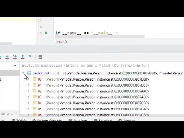 Debug and Inspect Python variables using PyCharm