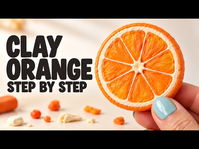 How to Make a Realistic Orange Slice from Plasticine 🍊 Easy Clay Tutorial