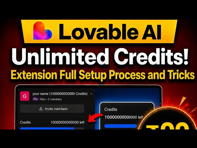 Get Unlimited Credits on Lovable AI 😱 | New Extension Method I 100% Working 