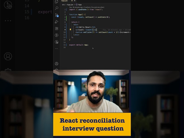 React Interview Question in Hindi | What is React Reconciliation? #reactjs #reactinterview