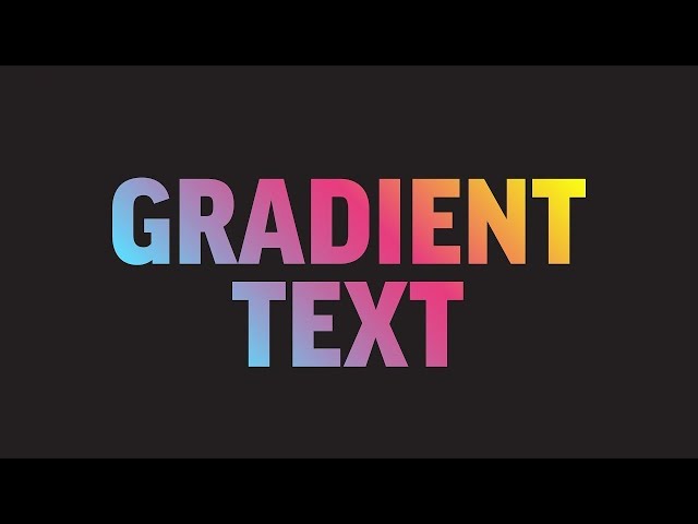 Gradient Text Color using CSS
