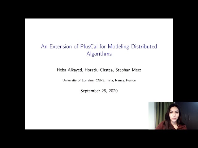 An Extension of PlusCal for Modeling Distributed Algorithms - Heba Alkayed et al.