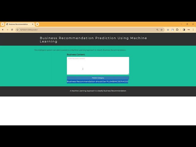 Business Recommendation Prediction using ML in Python Projects