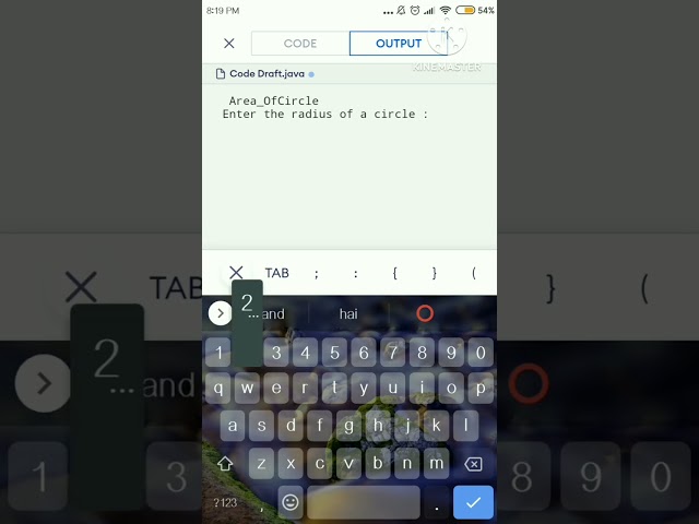 write a java program to calculate the area of a circle. #shorts #shortvideo #viral #viralshort #java