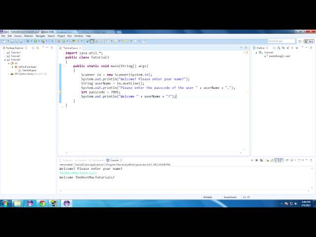 Java Tutorial 3: Hello Scanner and Random!