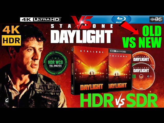 HDR DV WCG ATMOS ANALYSIS ( Daylight 1996 ) 4K UHD Blu Ray REVIEW vs 1080p BD SDR 100nits