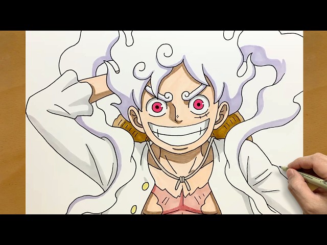 How to Draw Gear 5 Luffy Step by Step (Easy for Beginners) - Full Tutorial