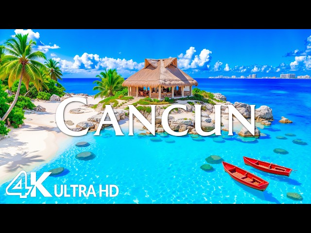 Cancún Mexico 4K Drone Tour | Turquoise Waters, White Sand Beaches & Caribbean Paradise