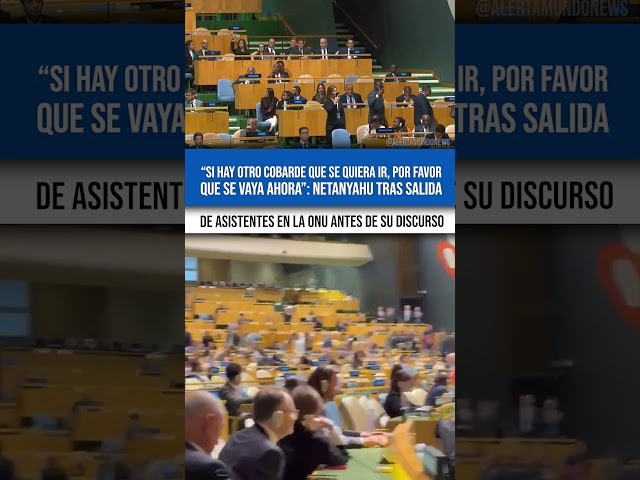 Netanyahu RESPONDE a asistentes de Asamblea de la ONU tras abuchearlo e irse antes de su discurso