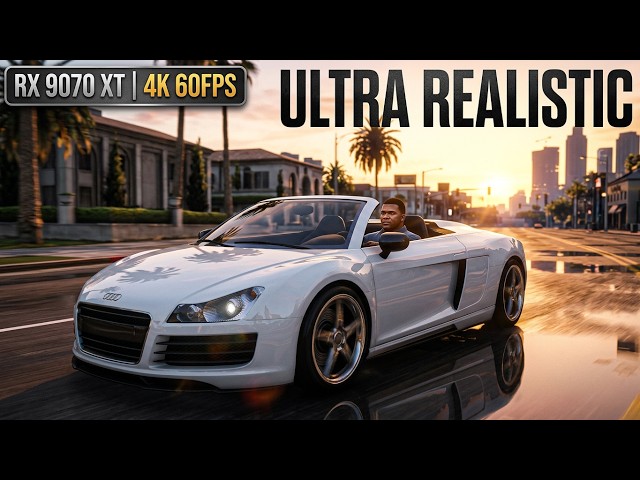 RX9070 XT GTA 5 Natural vision Enhanced 12th Year ON RazedMods 4k60