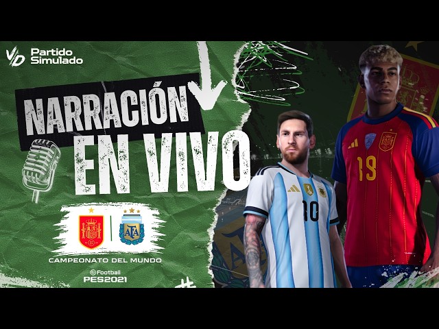 ✅ ARGENTINA VS ESPAÑA PARTIDO SIMULADO PES 2026 | REACCIÓN EN VIVO