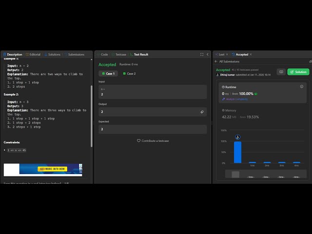 Climbing Stairs | From Recursion to Dynamic Programming