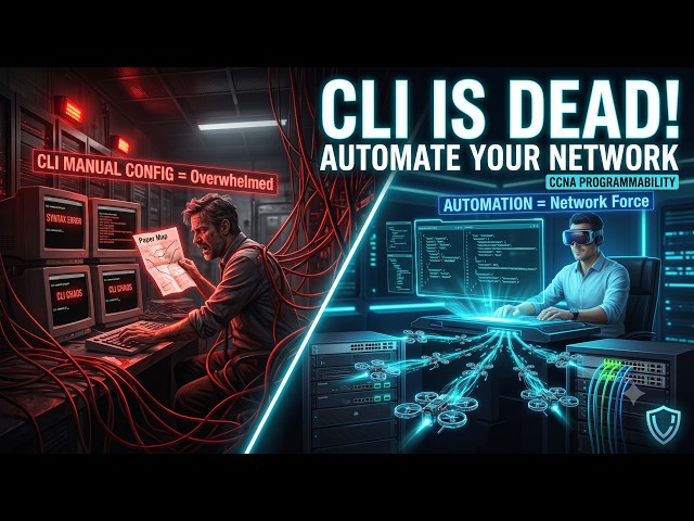 Network Automation for Beginners (CCNA 200-301): APIs, JSON, & Controller Orchestration.