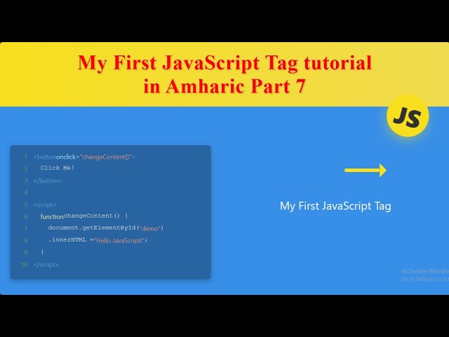 007 JavaScript Project-Based Tutorial in Amharic (Part 07) | የጃቫስክሪፕት ፕሮጀክት ትምህርት (ክፍል 07)