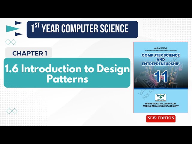 1.6 Design Patterns in Software Engineering | Singleton, Factory, Observer & Strategy | Class 11 CS