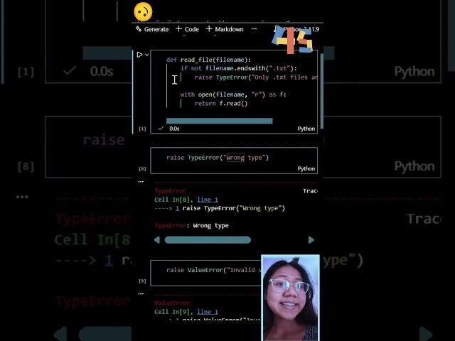 Day 45 – raise in Python 💻#100daysofcodelearning#learnpython