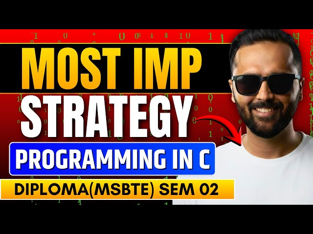 Most Important Strategy 💯 Programming in C | Diploma | Pradeep Giri Sir