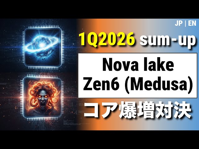Nova lake vs Zen 6 (Medusa) 1Q 2026 sum up