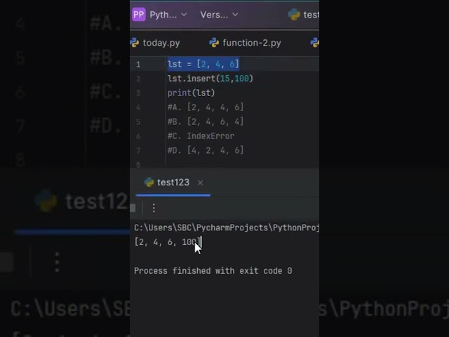 insert(index, value)  Out-of-range index @AdvancedCodingLab