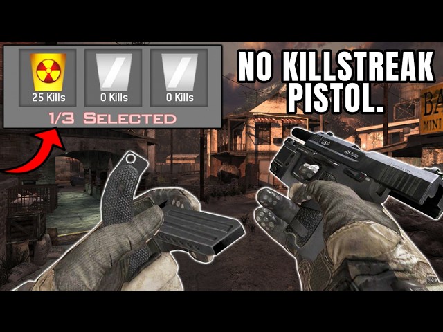 MW2 but i have to use a PISTOL without any killstreaks.. (nuke challenge)