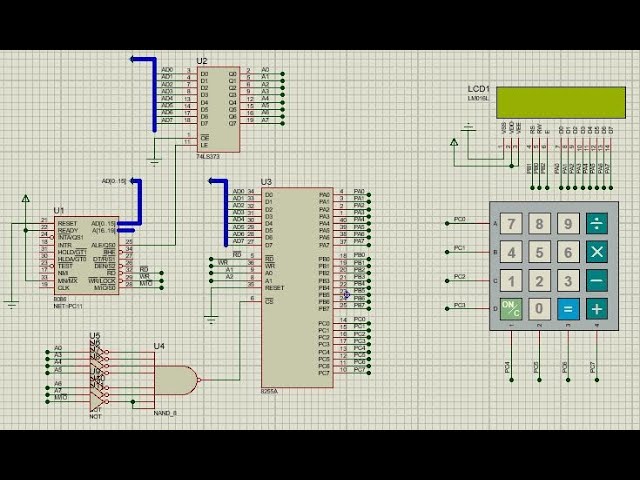 Calculator || Assembly Language Programming || Emu8086 || 8255 || LCD 16x02