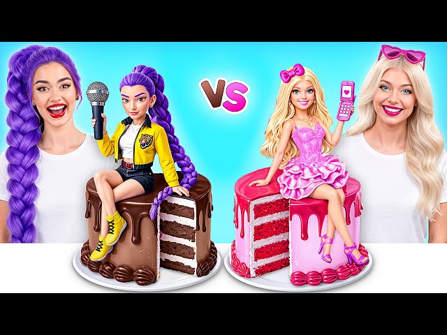 Cake Decorating Challenge | Rumi vs Barbie by Multi DO Girls