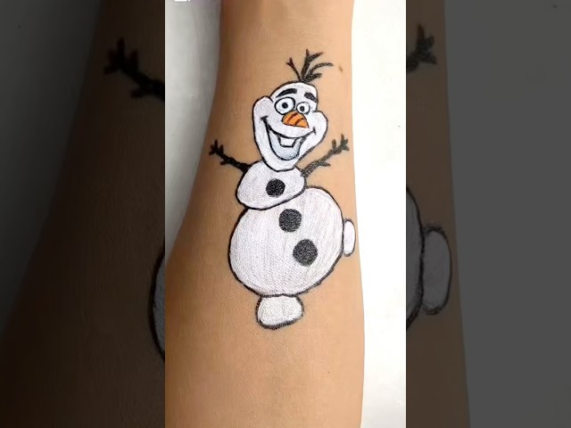 How to Paint Olaf from Frozen! ⛄ Easy Body Painting Tutorial #Olaf #Frozen #FacePainting #bodyart