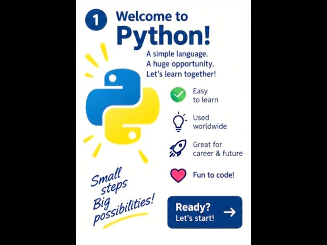 🐍 Python for Beginners | Step-by-Step Python Tutorial from Zero to Coding #python #coding #tutorial