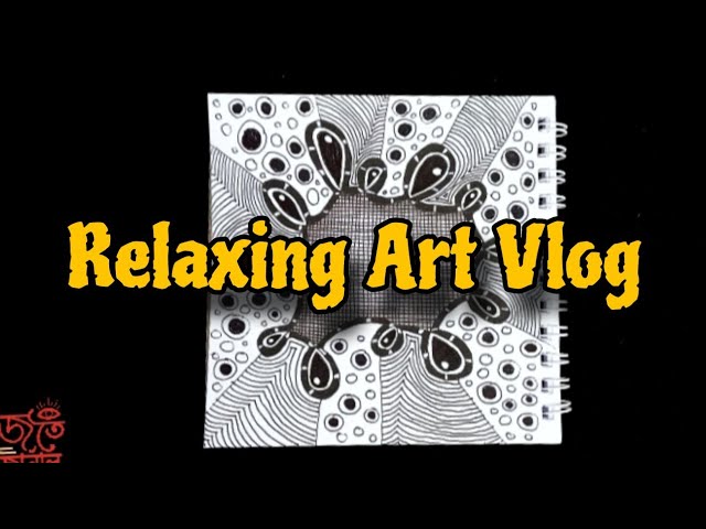Relaxing Art Vlog for Beginners | Easy Drawing Tutorial | Zentangle Art Video 