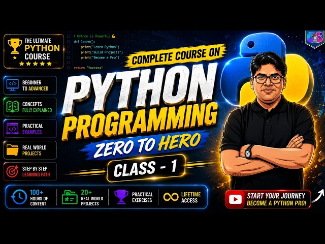 Python Course Full Roadmap | Zero To Hero | Everything Explained | Orientation | Lec - 1|glowyrstudy