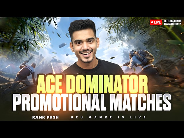 ACE DOMINATOR PROMOTIONS | CONQUEROR RANK PUSH DAY - 5 | BGMI LIVE | UZU GAMER
