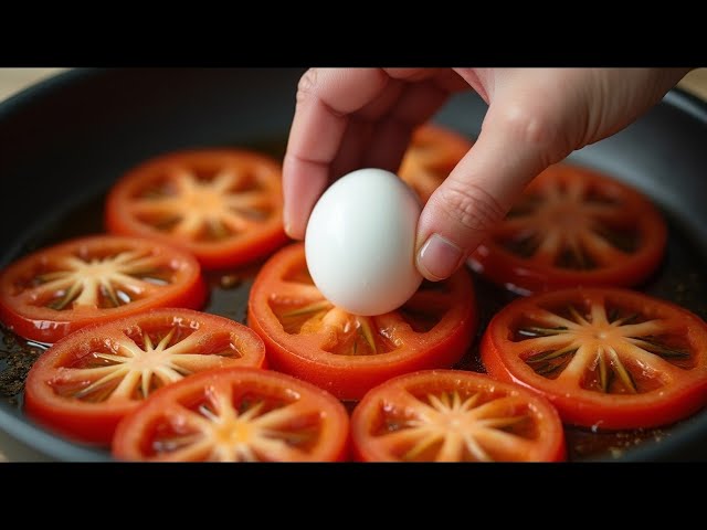 1 Tomato with 3 eggs! Quick breakfast in 5 minutes!
