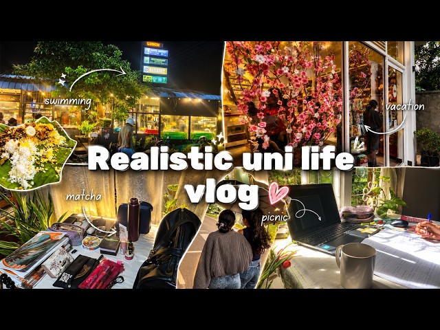 realistic university life vlog 🌤️🌧️ | studying, bus ride, rainy campus & cozy reset #studyvlog
