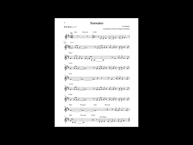 Starmaker - Roy Hargrove (backing track)