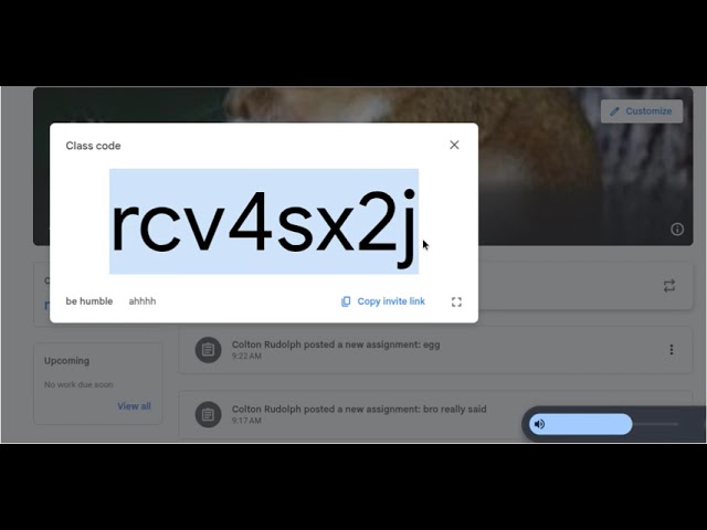 google classroom code to join