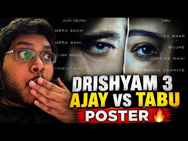 DRISHYAM 3 TABU POSTER REVIEW REACTION | DRISHYAM THE CONCLUSION OFFICIAL POSTER AJAY DEVGN TRAILER 
